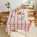 Waterproof and dustproof peach skin velvet cute cartoon tablecloth decorative protective tablecloth