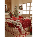 New Christmas bright red tablecloth Festive waterproof New Year family restaurant party tablecloth