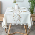 Hot-selling tablecloth embroidered floral plant cover tablecloth, suitable for home and commercial use