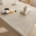 Polyester Japanese solid color thickened rectangular table cloth light luxury high-end table cloth