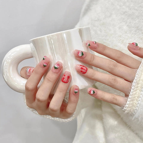 New Style Handmade Different Shape Artificial Nail Salon Removable Full Cover ABS Press on Nails Tips