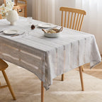 Ins style hollow jacquard striped tablecloth rectangular household dining table tablecloth