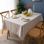 High-quality customizable rectangular tablecloth Jacquard woven polyester tablecloth for activities