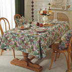 Jacquard tablecloth floral pattern oil painting design woven table cloth household
