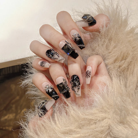 New Style Handmade Different Shape Artificial Nail Salon Removable Full Cover ABS Press on Nails Tips