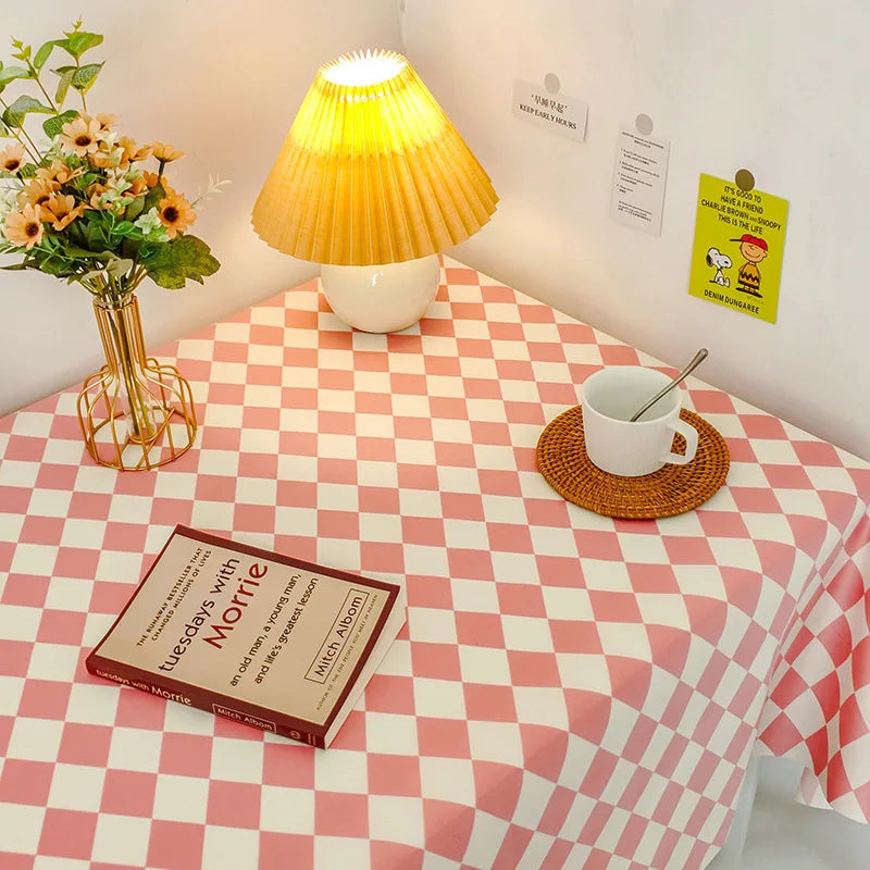 Family Hotel Wedding Party Plaid Printed Polyester Striped Tablecloth - Versatile Tablecloth for Any Occasion