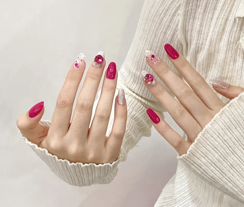 Short Almond square ABS False Press on Nails Manufacturers Stick on Nails