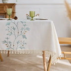 Customizable luxury rectangular white tablecloth 1 piece home kitchen hotel tablecloth decoration set