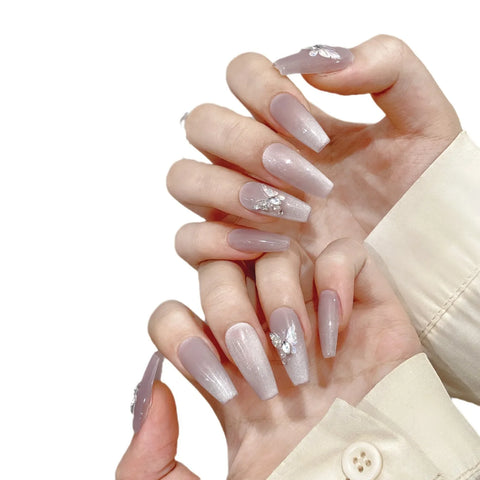 New Style Handmade Different Shape Artificial Nail Salon Removable Full Cover ABS Press on Nails Tips