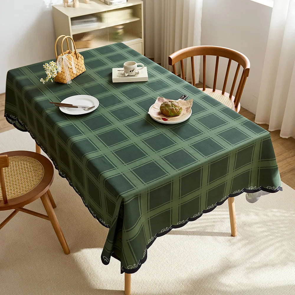 High quality polyester rectangular waterproof tablecloth printed decorative tablecloth