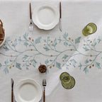 Modern Chinese embroidered tablecloth tablecloth new floral woven fabric dining table decoration modern home