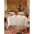 Christmas print waterproof tablecloth cover festive holiday decorative tablecloth