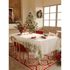 Christmas print waterproof tablecloth cover festive holiday decorative tablecloth