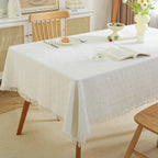Hot-selling Woven Rectangle Tablecloth Polyester Cotton Set for Home Party or Outdoor Perfect Tabletop Decor