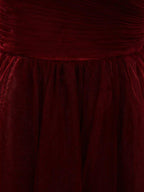 NumberSea - A - Line Knee Length Tulle Short Sleeves Bridesmaid Dress with See Through Bateau Neckline
