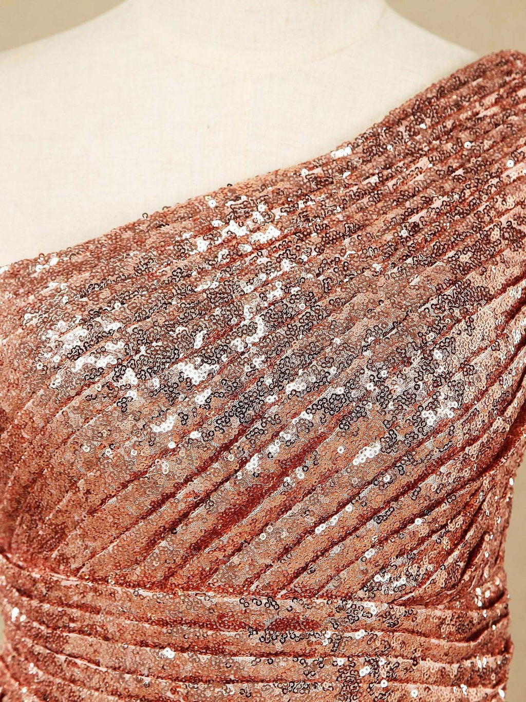 NumberSea - One shoulder Knee length Sequined A - line Bridesmaid dress