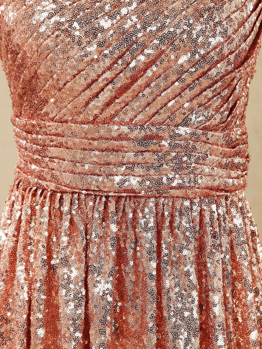 NumberSea - One shoulder Knee length Sequined A - line Bridesmaid dress