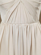 NumberSea - Convertible Knee Length Chiffon Bridesmaid Dress A - line One Shoulder Halter - neck Strapless Sweetheart