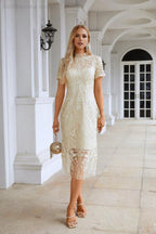 Ladies Embroidery Short-Sleeved Chinese Style Short Evening Dress Party Wedding Shopping Sea28105