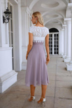 Lace Chiffon Lace Bridesmaid Dress Prom Dress PartyGown 28120-numbersea