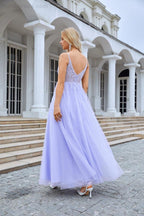Ladies V Neck Chiffon Lace Spaghetti Strap Bridesmaid Dress Wedding Party Beach Evening Dress 28090 - numbersea