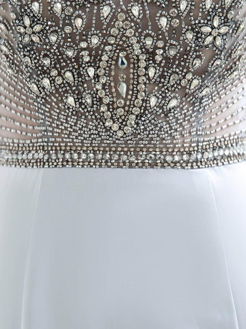 Numbersea Meerjungfrau/Trompete Max Chiffon Luxuriöse Sexy Formale Abendkleider Flügelärmel Bodenlang 