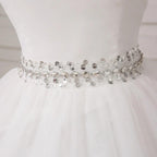 Wedding Dress Robe Beading Belt Ball Gown Sweetheart Sleeveless Tulle Bride Dresses