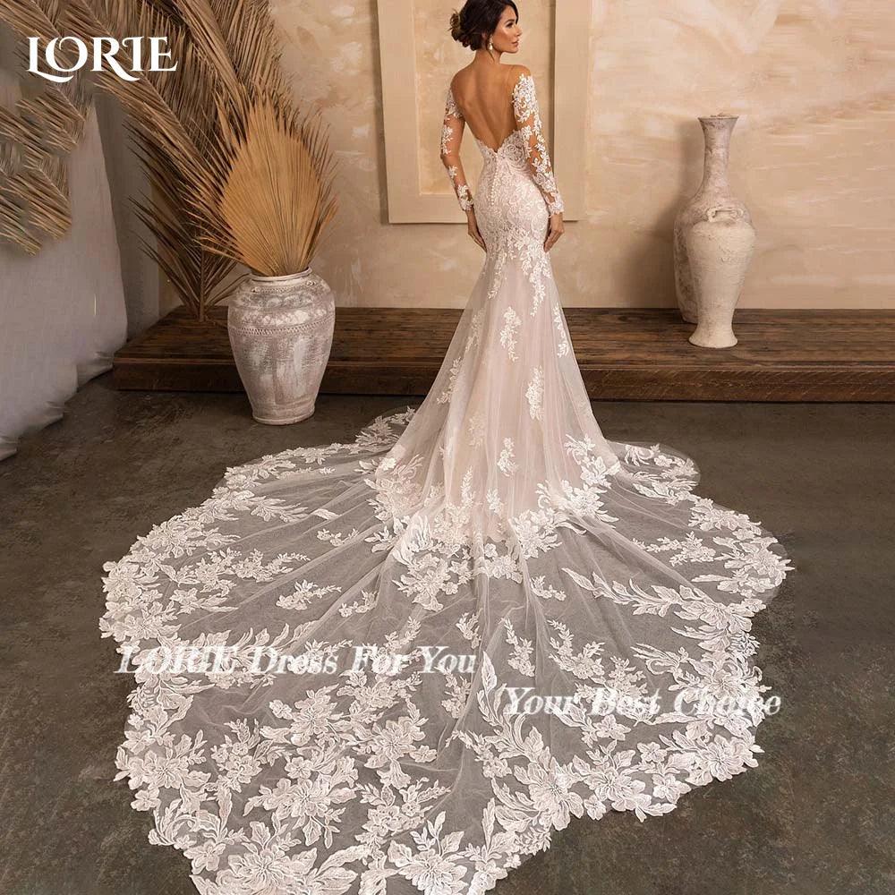 Lace Women's Wedding Dresses Off Shoulder Sweetheart Bride Gown Beach Boho Mermaid Bride Bridal Dress vestidos de novia