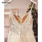 Vestido de novia bohemio con tirantes finos color champán para mujer 2025, vestido de novia civil, vestido de novia para iglesia, vestido de novia con escote halter. 