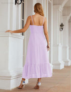Numbersea Spaghetti Strap Chiffon Bridesmaid Dress Ankle Length Formal A Line Cocktail Party Homecoming Dress for Juniors SEA28028-numbersea