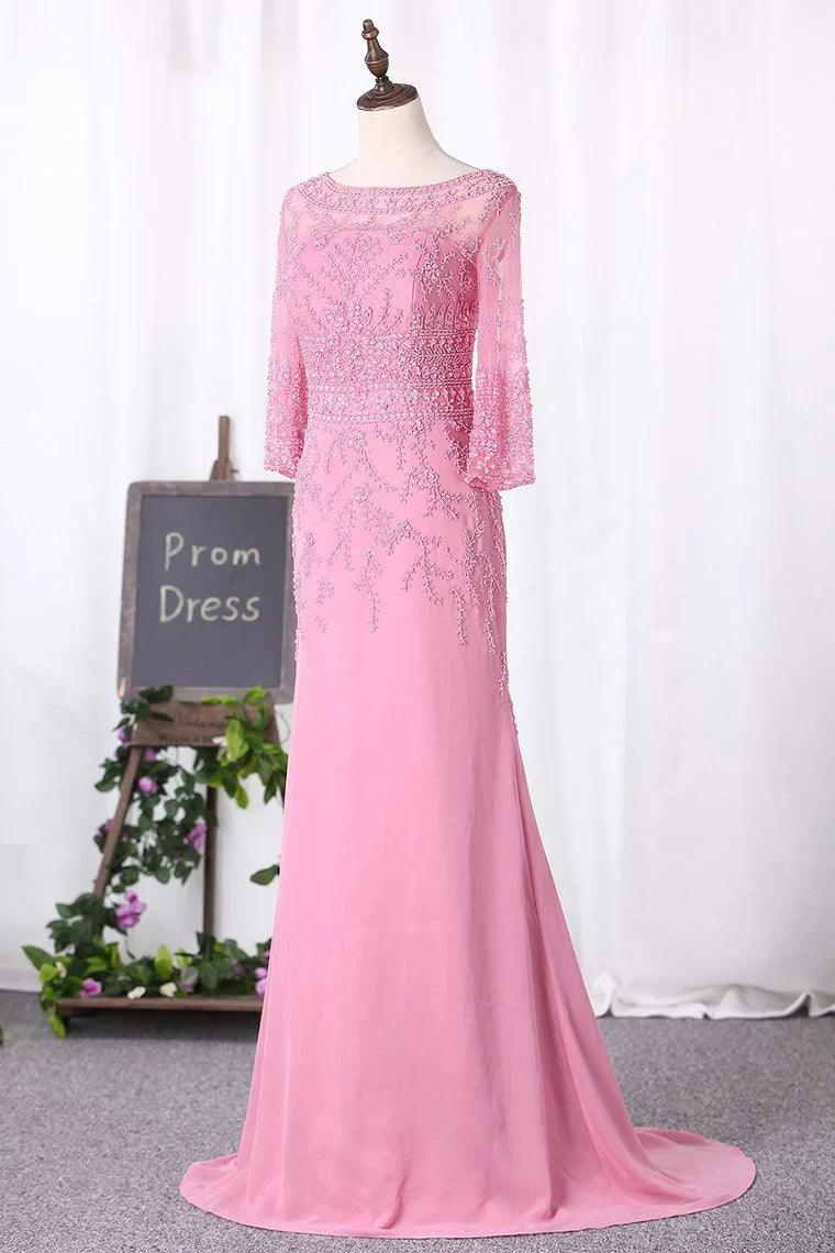 Mermaid  Chiffon Beaded Bodice Mother Of The Bride Dresses