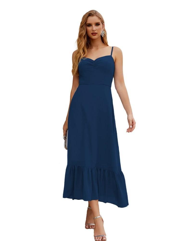 Numbersea Spaghetti Strap Chiffon Bridesmaid Dress Ankle Length Formal A Line Cocktail Party Homecoming Dress for Juniors SEA28028-numbersea