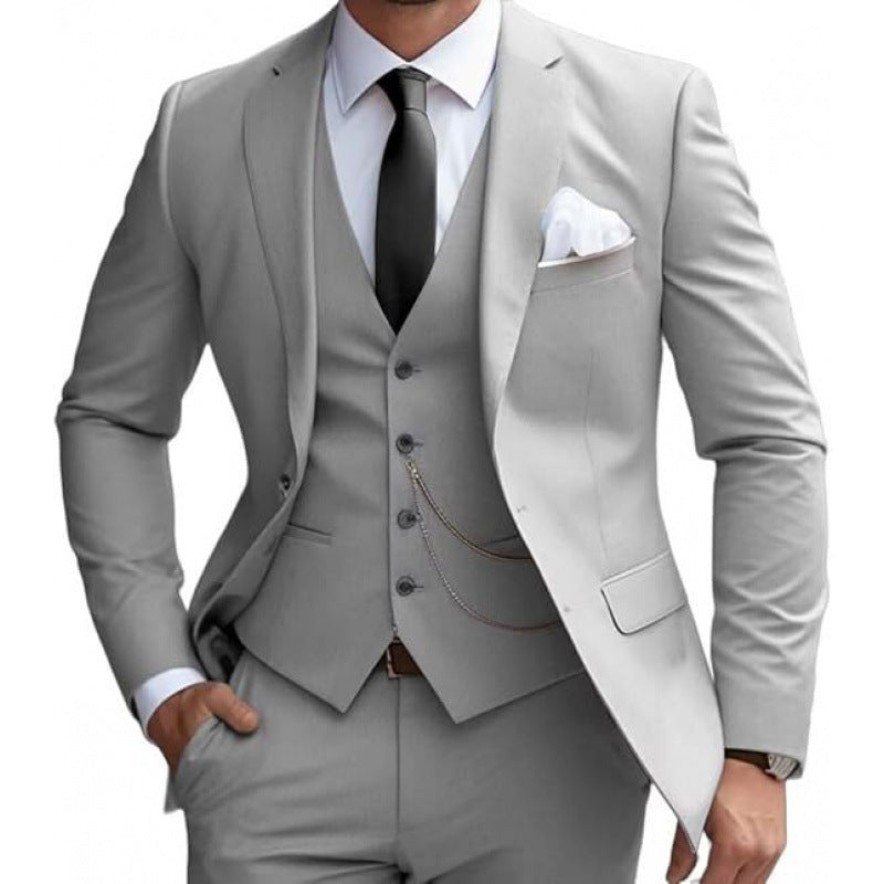 New Men's Suit Slim Wedding Best Man Ball Business Suit Men's Banquet Gala Dress