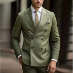 Suit Men's Premium Dress Double-breasted Two-piece Casual Suit Groom's Wedding