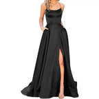 Vestido de noche de terciopelo azul real, vestido formal de fiesta de un solo hombro, vestido largo maxi