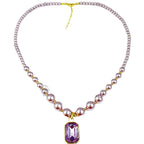 Long pearl necklace crystal pendant women's high-end atmosphere versatile pendant simple high-end sweater chain with accessories