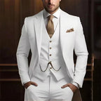 Suit three-piece wedding banquet groom suit gentleman temperament