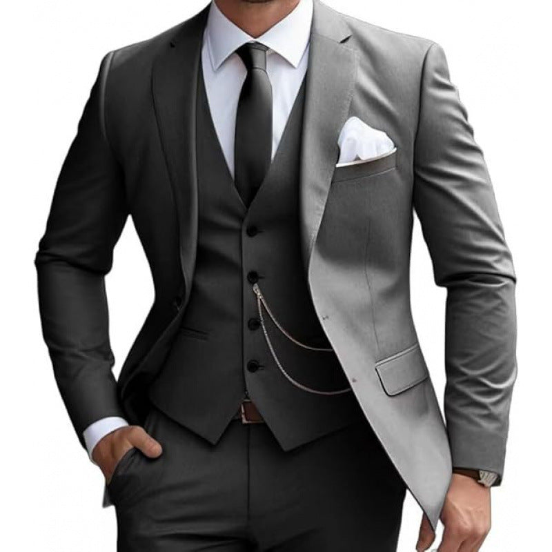New Men's Suit Slim Wedding Best Man Ball Business Suit Men's Banquet Gala Dress