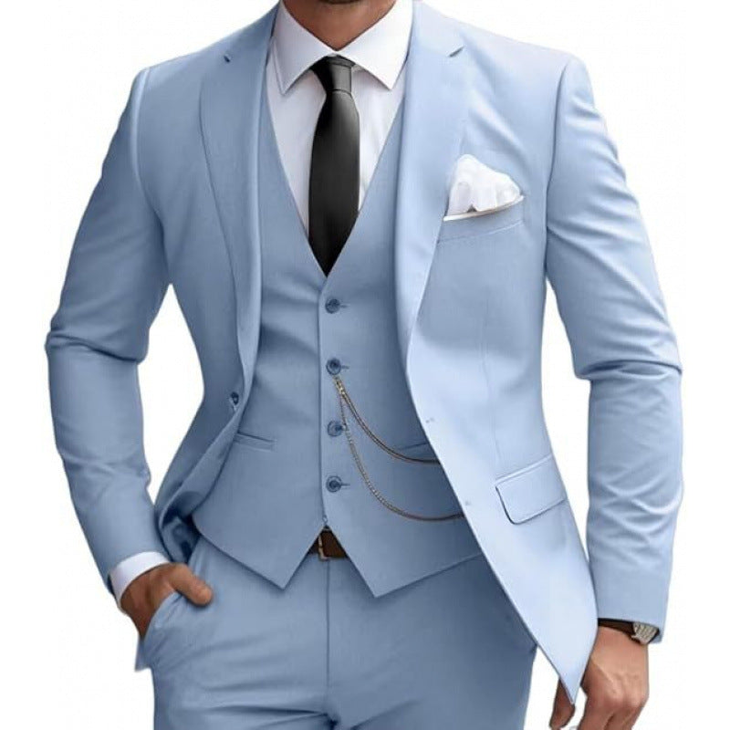New Men's Suit Slim Wedding Best Man Ball Business Suit Men's Banquet Gala Dress