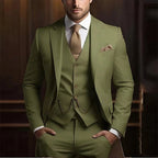Suit three-piece wedding banquet groom suit gentleman temperament