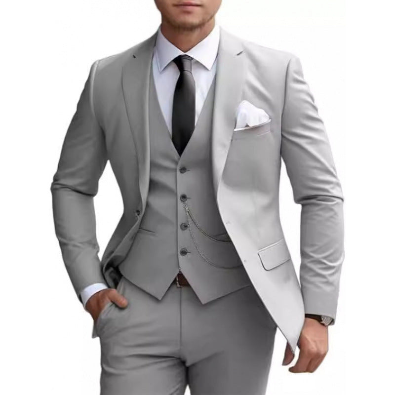 New Men's Suit Slim Wedding Best Man Ball Business Suit Men's Banquet Gala Dress