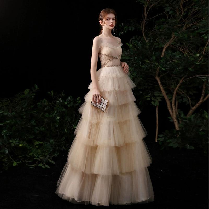 Women's Sexy Evening Dress Beaded Formal Dresses Long Prom Dresses for Women - numbersea