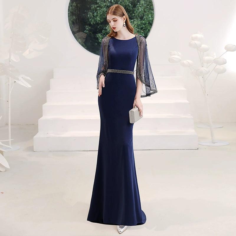 Women's Mermaid Evening Dress Sexy Beaded Prom Dresses for Women Long Formal Dresses - numbersea