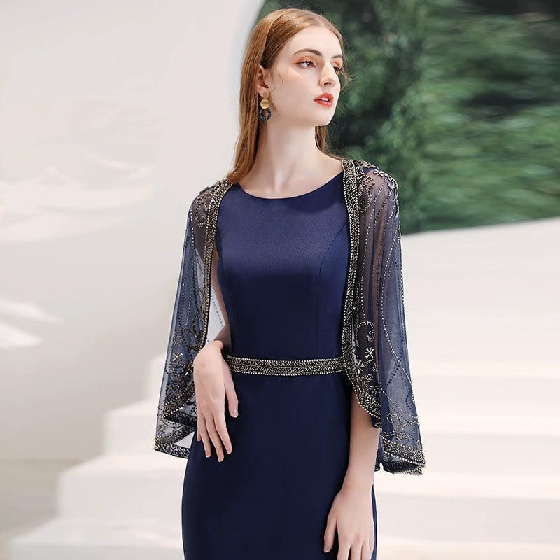 Women's Mermaid Evening Dress Sexy Beaded Prom Dresses for Women Long Formal Dresses - numbersea