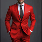Textured suit two-piece high-end business casual suit men's fashion wedding best man suit