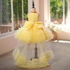 Tüllärmeliges, knielanges Baby-Mädchen-Kleid 