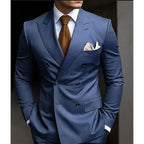 Suit Men's Suit Two-piece Slim-fit Business Groom Wedding Best Man Casual Suit Dress Men