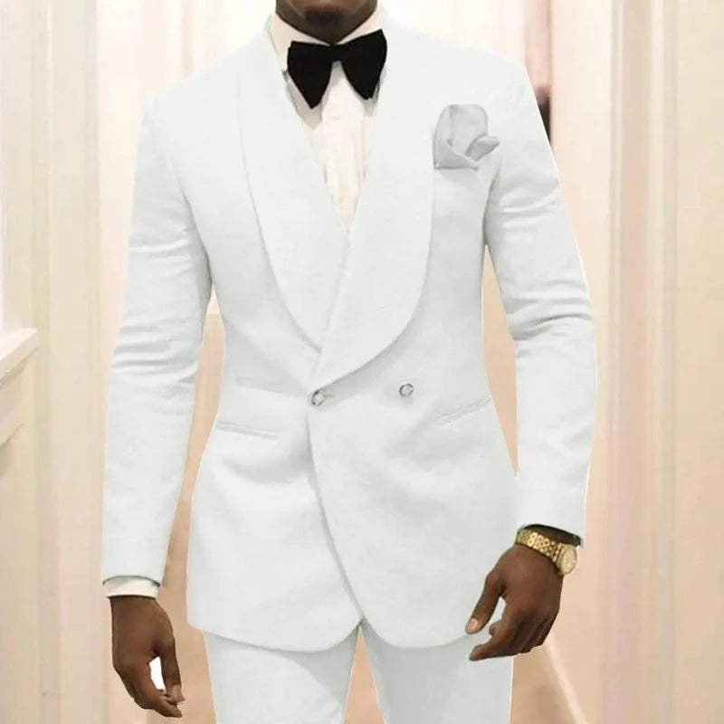 Men's Slim Suit Wedding Groom Host Casual Suit Banquet Dress