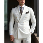 Suit Men's Suit Two-piece Slim-fit Business Groom Wedding Best Man Casual Suit Dress Men