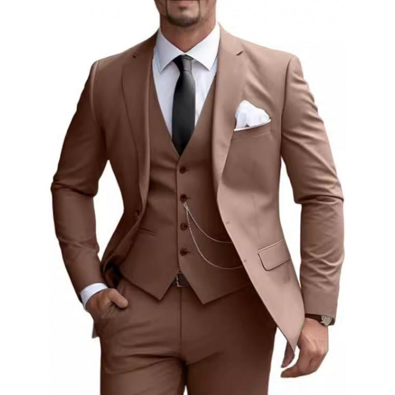 New Men's Suit Slim Wedding Best Man Ball Business Suit Men's Banquet Gala Dress
